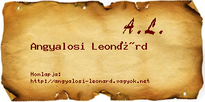 Angyalosi Leonárd névjegykártya